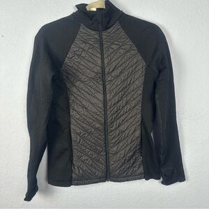 Athleta Flurry Force Black Primaloft Insulated Women’s Jacket Size L Zip Pockets